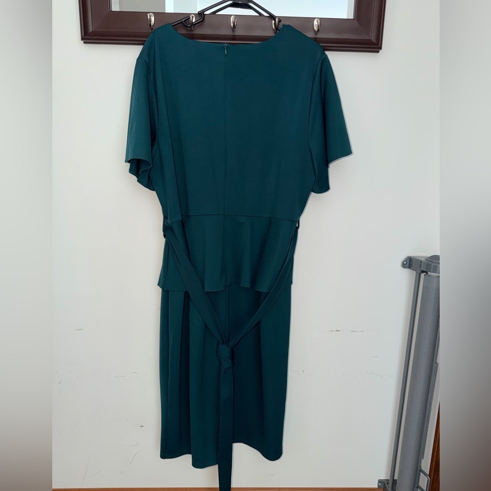 Hanna Nikole Elegant Dark Green Dress Size 24 - Picture 5 of 5